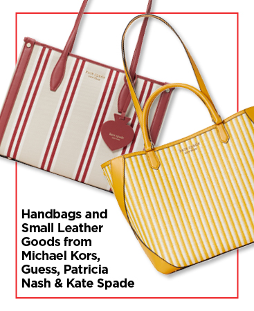 20% off handbags and small leather goods from Michael Kors, Guess, Patricia Nash & Kate Spade