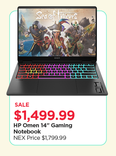 Sale $1499.99 HP Omen 14 Gaming Notebook NEX Price