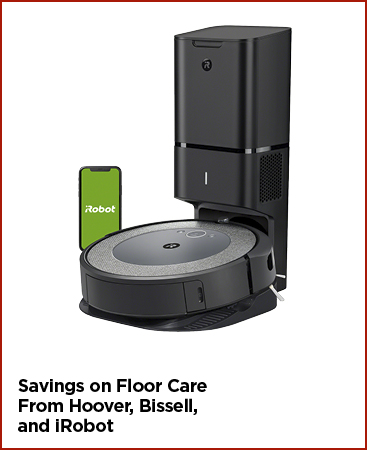 Savings on Floor Care From Hoover, Bissell, and iRobot