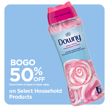 BOGO 50% on Select Household Products