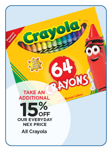 15% Off All Crayola