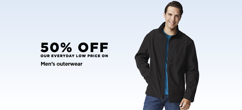 50% off Select men's outerwear