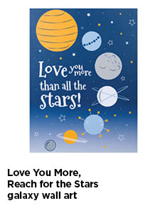 Love You More Reach for the Stars Galaxy Wall Art