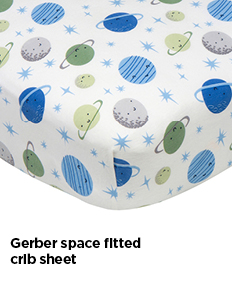 Gerber Space Fitted Crib Sheet