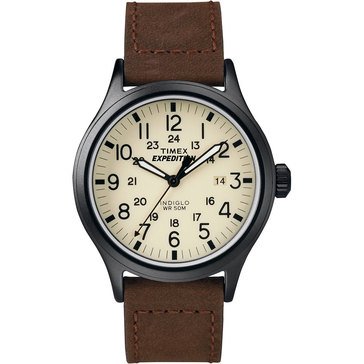 TIMEX MNS EXPEDTION SCOUT CRM DIAL BWN LTHR STRO 40MM  WATCH MSA
