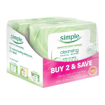 Simple Cleansing Facial Wipes