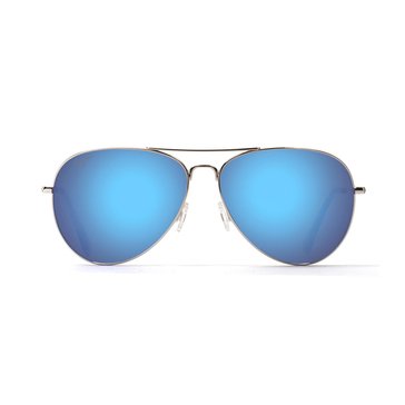 Maui Jim Unisex Mavericks Silver Polarized Aviator Sunglasses