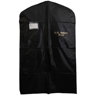 Travel/Storage Garment Bag Black with Gold USN Emblem 39