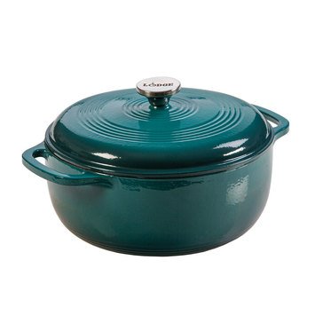 Lodge 6-Quart Enameled Cast Iron Dutch Oven, Lagoon