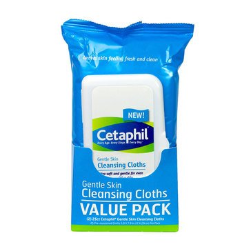 Cetaphil Gentle Skin Cleansing Cloths, 50 Ct