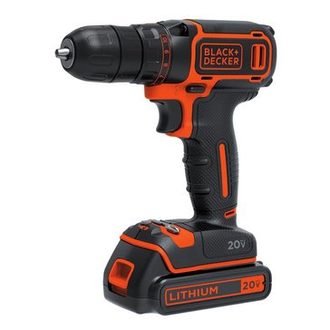 Black & Decker 20V Max Lithium Single Speed Drill/Driver (BDCDD120C)