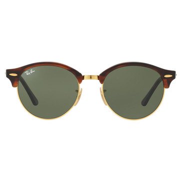 Ray-Ban Unisex Clubround Sunglasses Tortoise/Green Classic 51mm