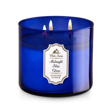 Bath & Body Works White Barn Midnight Blue Citrus 3-Wick Candle