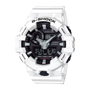 Casio Men's G-Shock White Analog-Digital Watch, 55mm