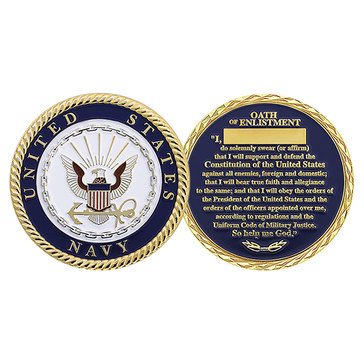 Challenge Coin Navy Oath Of Enlistment Coin