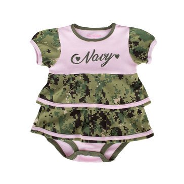 Trooper Type III Baby Girls' USN Ruffle Dress