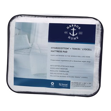 Harbor Home Hygro-Tencel Cotton 300 Thread Count King Mattress Pad 