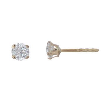 Children's 14K Gold CZ Stud Earrings