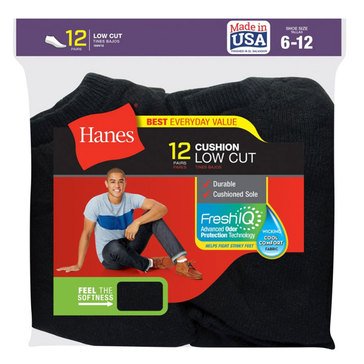 Hanes Men's Low Cut Socks 12-Pack