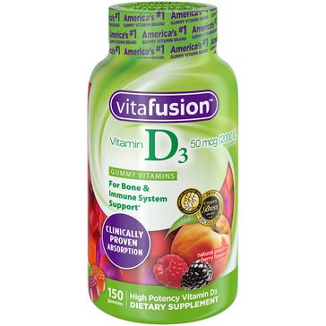 Vitafusion Vitamin 50mcg D3 for Bone & Immune Support Gummies, 150-count