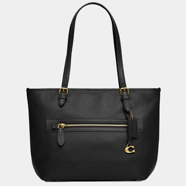 Coach Pebbled Leather Taylor Tote Black