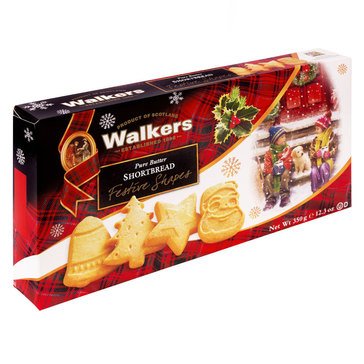 Walkers Festive Shapes Shortbread Cookies, 12.3oz