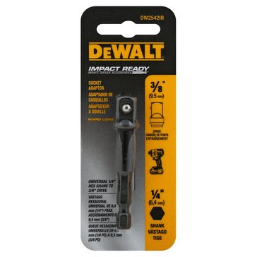 Dewalt 1/4 Hex To 3/8 Square Impact Ready Socket Adaptor