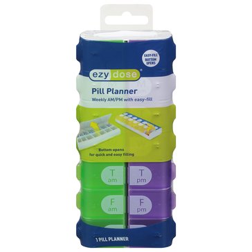 ezy dose Easy FIll Weekly AM/PM Pill Organizer, X-Large