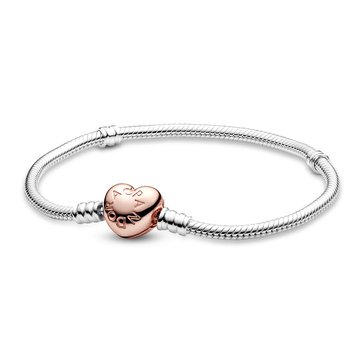 Pandora Moments Heart Clasp Snake Chain Bracelet, 7.1