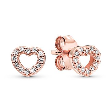 Pandora Rose Gold Open Heart Stud Earrings