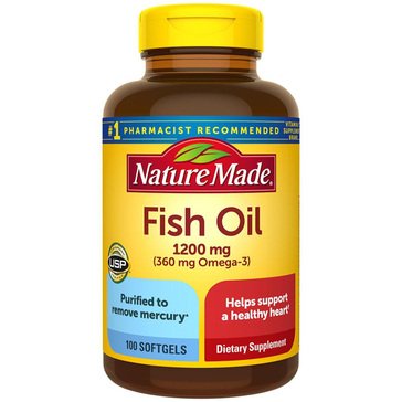 Nature Made 1200mg Fish Oil Softgels , 100-count