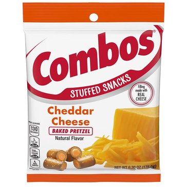 Combos Cheddar Cheese Stuffed Baked Crackers, 6.3oz
