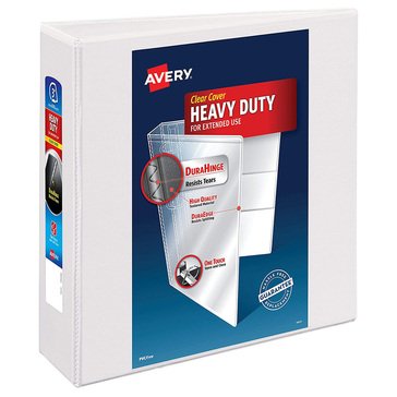 Avery 3 in Heavy-Duty View 1 Touch Slant Rings White Binder for 8.5