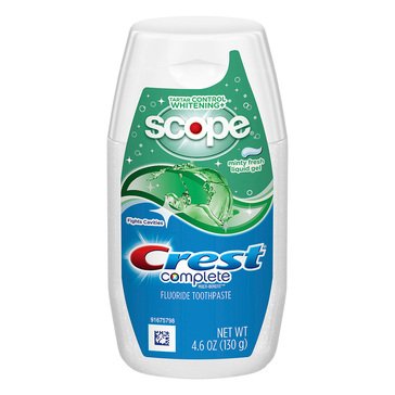 Crest Complete Plus Scope Outlast Liquid Gel Toothpaste, 4.6oz