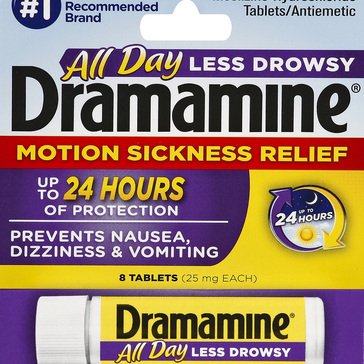 Dramamine Less Drowsy Motion Sickness Relief, 8-count