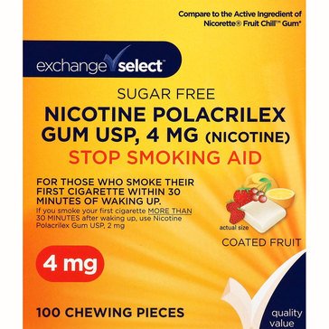Exchange Select 4mg Nicotine Coated Fruit Gum, 100-count