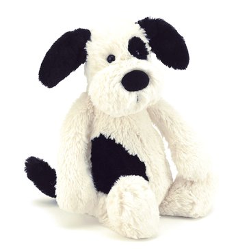 Jellycat Bashful Black & Cream Puppy