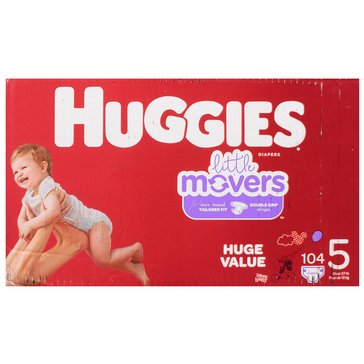 Huggies Little Movers Giant-Pack 96-Count Diapers, Size 5