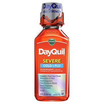 Vicks DayQuil Severe Cold & Flu Relief  Berry Liquid, 12 fl oz