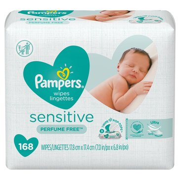 Pampers Sensitive Perfume Baby Wipes, 168-count