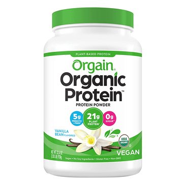 Orgain Organic Protein Plant Based Protein Sweet Vanilla Bean Powder, 20-servings