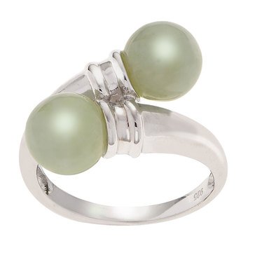 Jadeite Ring, Sterling Silver