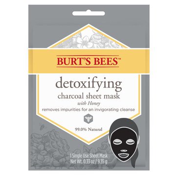 Burt's Bees Detoxifying Charcoal Sheet Mask, Single