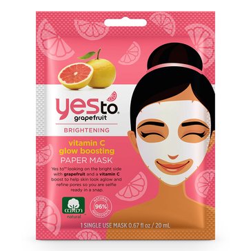 Yes To Grapefruit Vitamin C Glow-Boosting Paper Mask