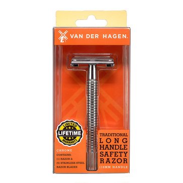 Van Der Hagen Chrome Long Handle Safety Razor