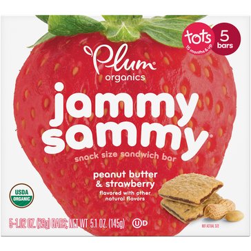 Plum Organics Peanut Butter and Strawberry Jammy Sammy Snack Bar