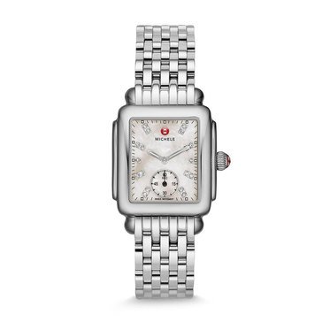Michele Women's Deco Stainless Diamond Mid Watch