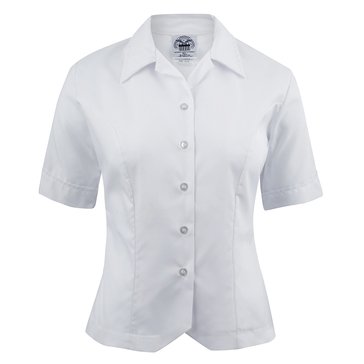 USMC Women's White Polycotton Short Sleeve Shirt