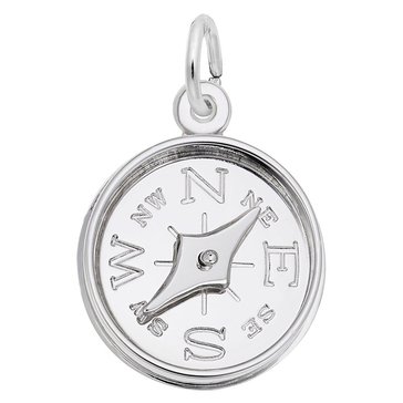 Rembrandt Sterling Silver Compass Charm