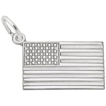 Rembrandt Sterling Silver Usa Flag Charm